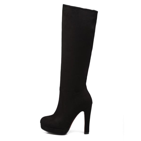 spring autumn knee high women boots new arrival with pointed toe high square heels solid platform boots, Black
spring autumn knee high women boots new arrival with pointed toe high square heels solid platform boots, Black