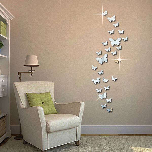 12pcs 3d mirror butterfly wall stickers decal wall art removable homer room party wedding silver diy
12pcs 3d mirror butterfly wall stickers decal wall art removable homer room party wedding silver diy