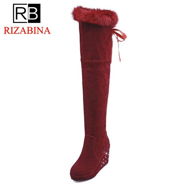 rizabina size 34-43 women high heel boots round toe platform shine over knee boots plush fur warm ladies, Black
rizabina size 34-43 women high heel boots round toe platform shine over knee boots plush fur warm ladies, Black