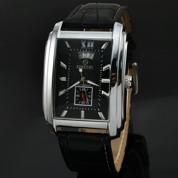 2018 new style men's quartz watch rectangular business casual calendar belt automatic mechanical watch montre homme ing, Slivery;brown
2018 new style men's quartz watch rectangular business casual calendar belt automatic mechanical watch montre homme ing, Slivery;brown