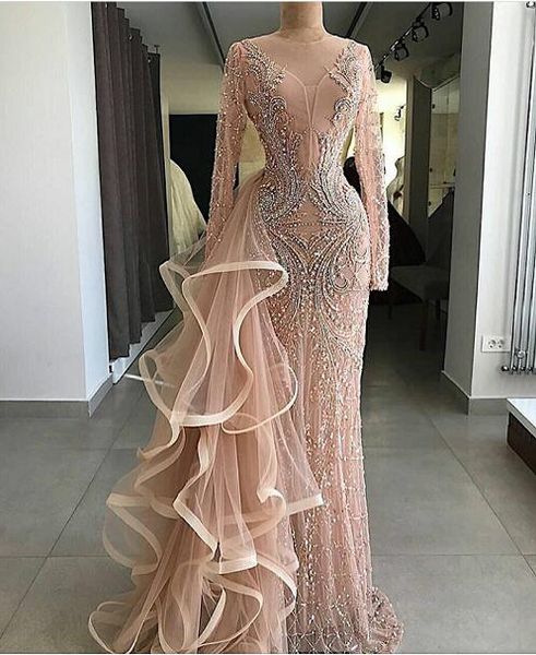 evening dress long dress pink mermaid long sleeve tulle ruffle beaded crystal cocktail party dresses evening dresses, Red
evening dress long dress pink mermaid long sleeve tulle ruffle beaded crystal cocktail party dresses evening dresses, Red