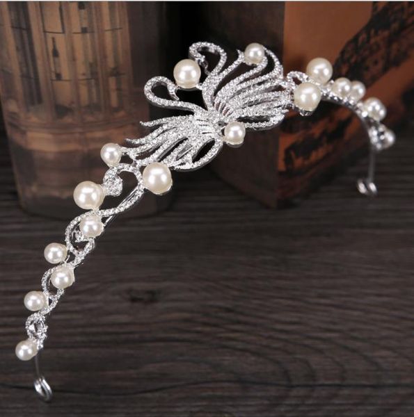 bridal headwear, pearl swan crown, bridal crown, bridal crown ornament, crown ornament, Slivery;golden
bridal headwear, pearl swan crown, bridal crown, bridal crown ornament, crown ornament, Slivery;golden