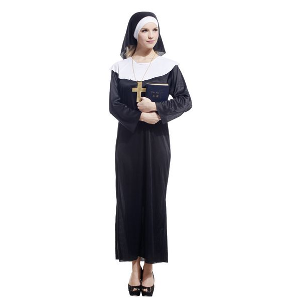 halloween costumes the virgin mary nun costume robe clothing + headscarf costumes suit for women, Black;red
halloween costumes the virgin mary nun costume robe clothing + headscarf costumes suit for women, Black;red