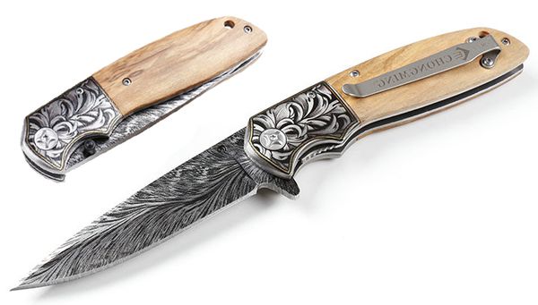 Outdoor Hiking Hunting Gear China Wood Handle Folding Knife 440 57HRC Blade With Clip Survival Knife D583Q
Outdoor Hiking Hunting Gear China Wood Handle Folding Knife 440 57HRC Blade With Clip Survival Knife D583Q