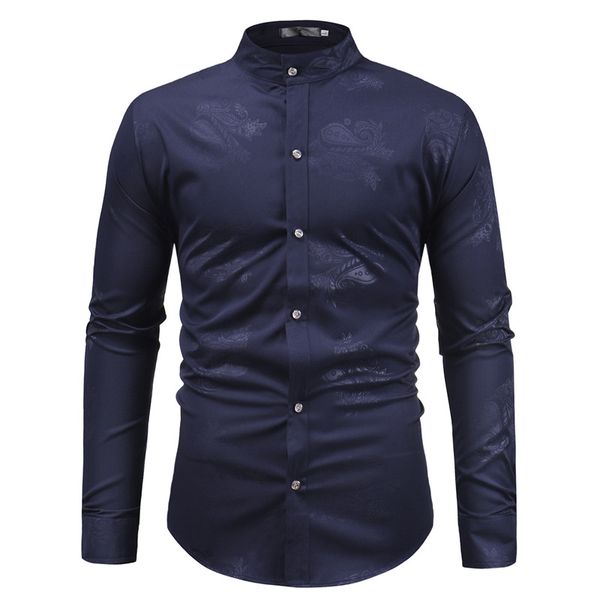 fashion men paisley shirt 2018 autumn new long sleeve mandarin collar shirt mens wedding tuxedo dress shirts camisas para hombre, White;black
fashion men paisley shirt 2018 autumn new long sleeve mandarin collar shirt mens wedding tuxedo dress shirts camisas para hombre, White;black