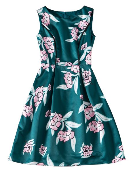 flower print women a-line dress sleeveless round neck casual dresses 05k815, Black;gray
flower print women a-line dress sleeveless round neck casual dresses 05k815, Black;gray
