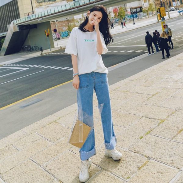 casual office lady flare leg wide leg denim jeans bleached ripped high waist flared pants butt lift stretch flare trousers, Blue
casual office lady flare leg wide leg denim jeans bleached ripped high waist flared pants butt lift stretch flare trousers, Blue