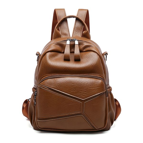 retro women faux leather multi-function backpack travel bag with shoulder strap
retro women faux leather multi-function backpack travel bag with shoulder strap