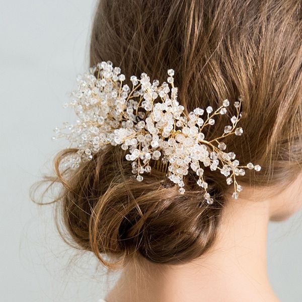 luxury gold bridal hair combs with shiny crystals beads hairpins for brides hair jewelry wedding hair accessories, Silver
luxury gold bridal hair combs with shiny crystals beads hairpins for brides hair jewelry wedding hair accessories, Silver