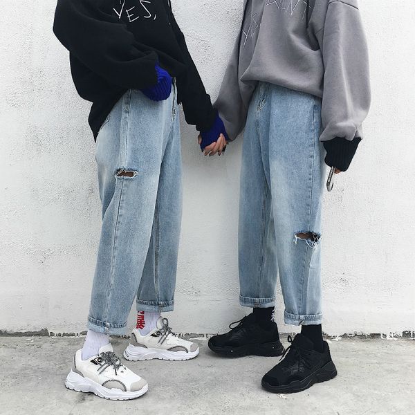 2018 autumn fashion personality lovers pants loose straight casual pants original trend men's jeans nine blue s-xl
2018 autumn fashion personality lovers pants loose straight casual pants original trend men's jeans nine blue s-xl