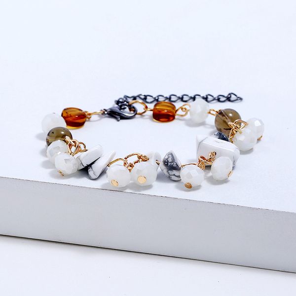 doreenbeads fashion bracelet gold link chain white brown round geometric stone beads romantic bracelet for women gift,1 piece, Golden;silver
doreenbeads fashion bracelet gold link chain white brown round geometric stone beads romantic bracelet for women gift,1 piece, Golden;silver