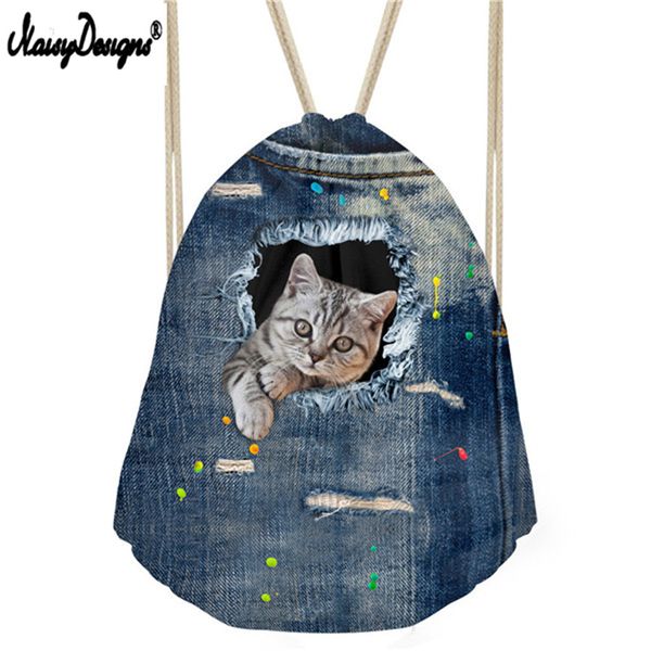 small women drawstrings bag children cute 3d denim animal cat dog printed sport female drawstring backpactravel storage bag
small women drawstrings bag children cute 3d denim animal cat dog printed sport female drawstring backpactravel storage bag