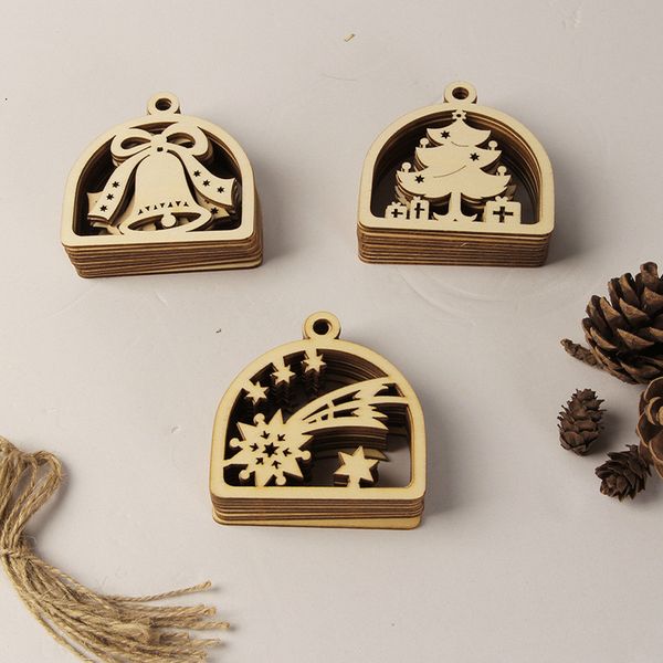 рождественский деревянный кулон diy рождественская елка украшения 10 шт. / компл. с веревками колокольчик дерево падающая звезда гравировка 
рождественский деревянный кулон diy рождественская елка украшения 10 шт. / компл. с веревками колокольчик дерево падающая звезда гравировка