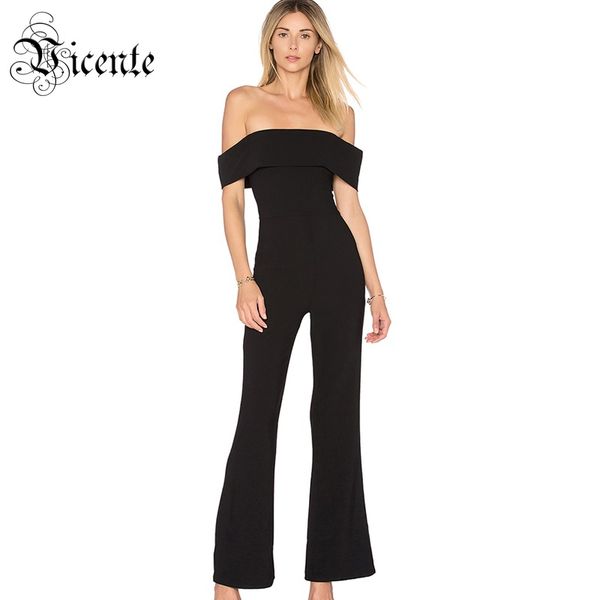 2018 new fashion black off the shoulder slash neck wholesale celebrity party bandage boot cut jumpsuit, Black;white
2018 new fashion black off the shoulder slash neck wholesale celebrity party bandage boot cut jumpsuit, Black;white