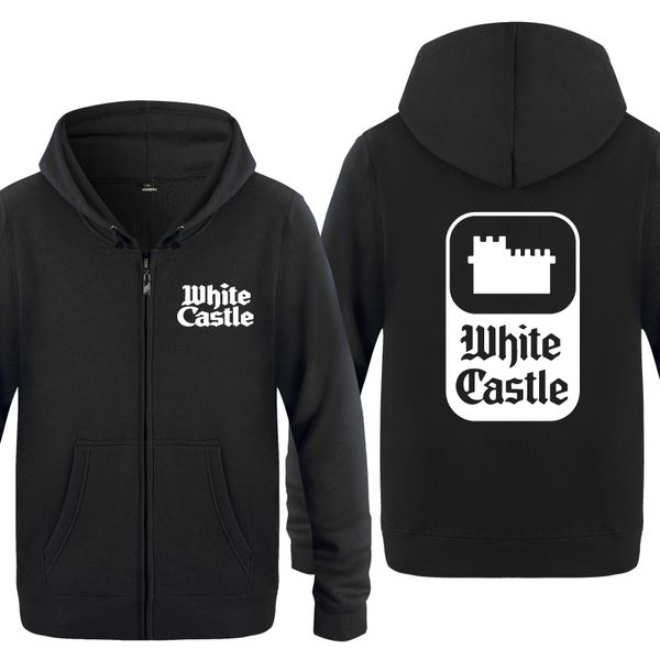 white castle sweatshirts men 2018 mens zipper hooded fleece hoodies cardigans, Black
white castle sweatshirts men 2018 mens zipper hooded fleece hoodies cardigans, Black