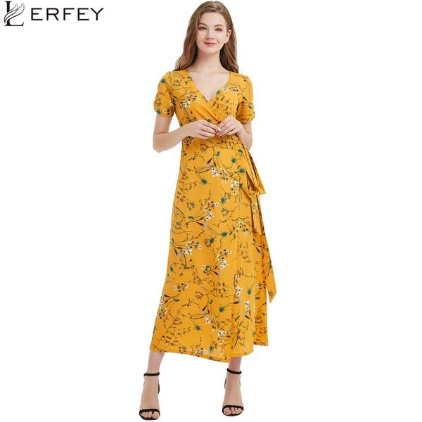 lerfey boho wrap dress summer women long maxi beach dress sash bow tie floral print casual chiffon dresses retro vestidos, White;black
lerfey boho wrap dress summer women long maxi beach dress sash bow tie floral print casual chiffon dresses retro vestidos, White;black
