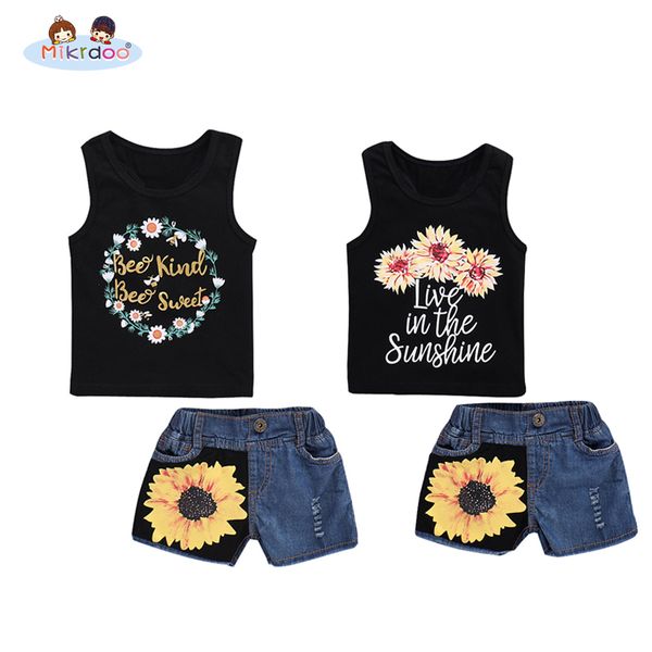 baby girl clothes 2018 kids girl summer outfits floral sleeveless t-shirt +denim jeans pants shorts sunflower clothing set, White
baby girl clothes 2018 kids girl summer outfits floral sleeveless t-shirt +denim jeans pants shorts sunflower clothing set, White