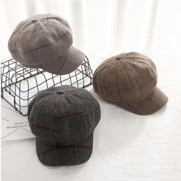 fashion beret art female artist hat korean version of women autumn and winter days vintage plaid octagonal hat, Blue;gray
fashion beret art female artist hat korean version of women autumn and winter days vintage plaid octagonal hat, Blue;gray