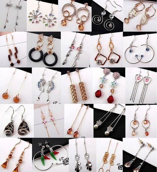 wholesale quality cz stone earrings south korea style long earring mixed styles, Silver
wholesale quality cz stone earrings south korea style long earring mixed styles, Silver