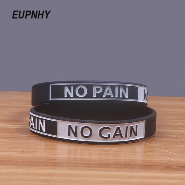 eupnhy 1pcs fashion no pain no gain silicone wristband bracelets soft sports cuff bracelet for women men bracelets & bangles, Golden;silver
eupnhy 1pcs fashion no pain no gain silicone wristband bracelets soft sports cuff bracelet for women men bracelets & bangles, Golden;silver