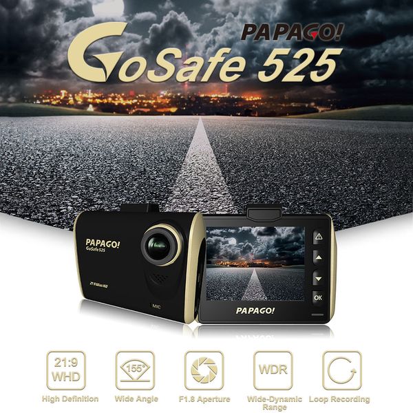 

papago gosafe 525 mini car dvr recorder ambarella a7l 1296p full hd 2.0" lcd 155 degree angle dash cam camera video car-styling