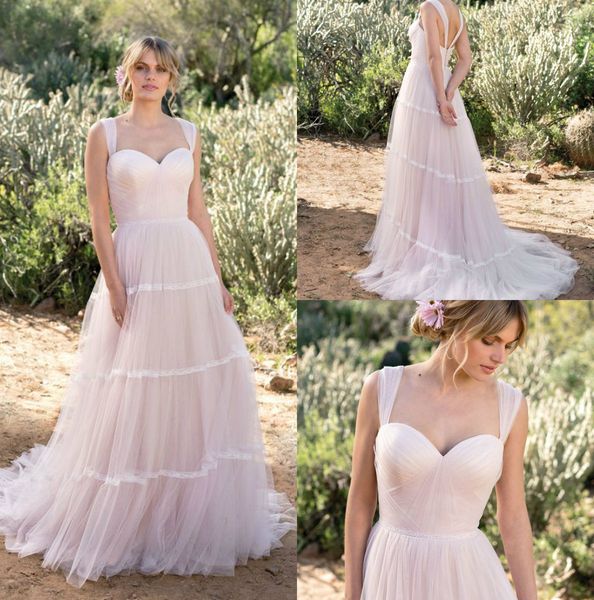 a line boho wedding dresses sweetheart spaghetti beach bridal gowns sweep train wave skirt backless wedding dress custom made, White
a line boho wedding dresses sweetheart spaghetti beach bridal gowns sweep train wave skirt backless wedding dress custom made, White