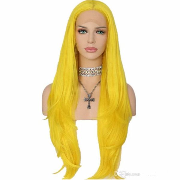 natural soft cosplay yellow color long silky straight lace front wig heat resistantl synthetic hair glueless lace front wigs for black women
natural soft cosplay yellow color long silky straight lace front wig heat resistantl synthetic hair glueless lace front wigs for black women