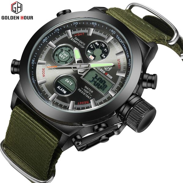wholesale-fashion army cool men watch canvas strap hours steel case 30atm waterproof swatches sports casual led digital clock, Slivery;brown
wholesale-fashion army cool men watch canvas strap hours steel case 30atm waterproof swatches sports casual led digital clock, Slivery;brown