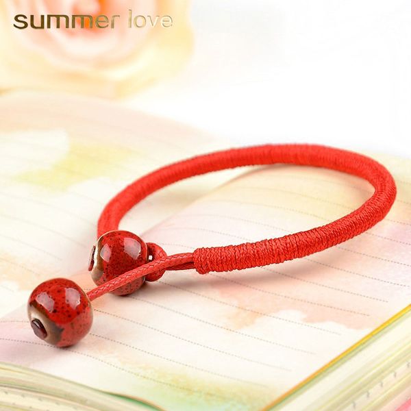 new fashion handmade lucky pink blue bracelets bead red string ceramic bracelets bangles men women couple lucky jewelry accessories, Black
new fashion handmade lucky pink blue bracelets bead red string ceramic bracelets bangles men women couple lucky jewelry accessories, Black