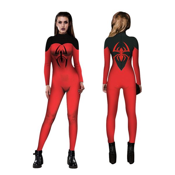 women 3d bodysuit jumpsuit red spider halloween cosplay costume spider man skinny pant long sleeve jumpsuits scary siamese trousers, Black;red
women 3d bodysuit jumpsuit red spider halloween cosplay costume spider man skinny pant long sleeve jumpsuits scary siamese trousers, Black;red