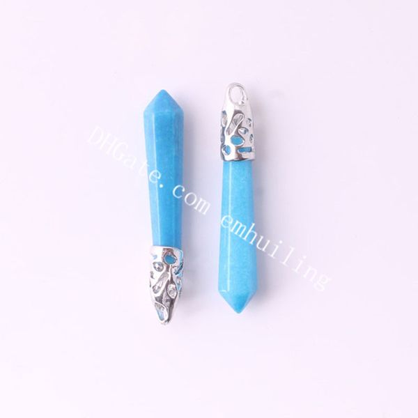 10pcs pendant chalcedony charm bail jewelry stone point crystal single faceted column blue gems pendant quartz accessories spike bullet mrrr
10pcs pendant chalcedony charm bail jewelry stone point crystal single faceted column blue gems pendant quartz accessories spike bullet mrrr