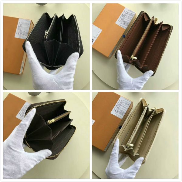 

Famous Brand Women Genuine Leather Long zipper Wallets M61723 M61734 with dustbag box zippy card Holder Josephine Purses CX# 40 Bags