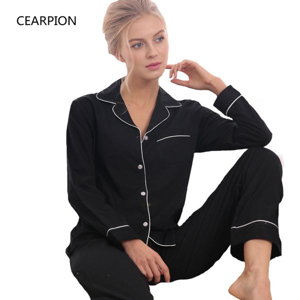 cearpion 2018 spring summer new pajamas set women long sleeve 2 pcs shirt&pant 100% cotton sleepwear casual intimate lingerie, Blue;gray
cearpion 2018 spring summer new pajamas set women long sleeve 2 pcs shirt&pant 100% cotton sleepwear casual intimate lingerie, Blue;gray