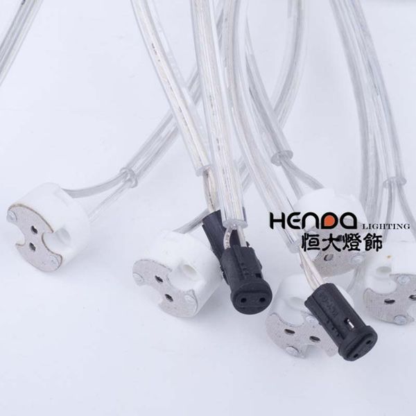 G5.3 MR16 White Ceramic Lamp Holder Base G4 Black Bakelite Lamp Base Holder with Transparent Round Wire for Lamp Cup Meals Chandeliers
G5.3 MR16 White Ceramic Lamp Holder Base G4 Black Bakelite Lamp Base Holder with Transparent Round Wire for Lamp Cup Meals Chandeliers
