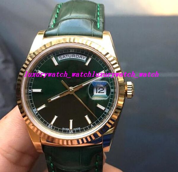 Luxury Watch Sweep Automatic Movement Mechanical green leather Date gold Sapphire Original Clasp Men Watches free shipping
Luxury Watch Sweep Automatic Movement Mechanical green leather Date gold Sapphire Original Clasp Men Watches free shipping
