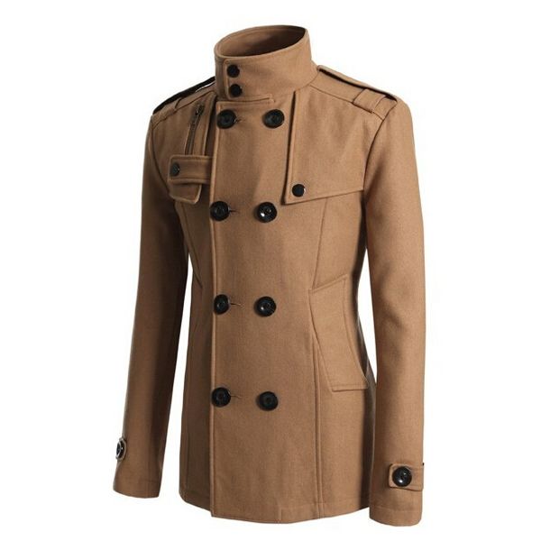 mypf- men slim fit long coat men winter warm double breasted peacoat coat jacket, Tan;black
mypf- men slim fit long coat men winter warm double breasted peacoat coat jacket, Tan;black