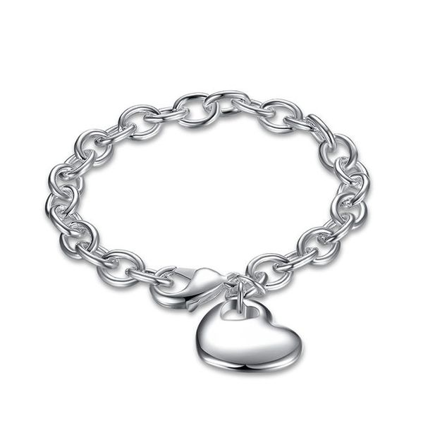 heart center thick bracelet - added brand sterling silver plated bracelet spb273; brand new men and women 925 silver bracelet link, chain, Black
heart center thick bracelet - added brand sterling silver plated bracelet spb273; brand new men and women 925 silver bracelet link, chain, Black
