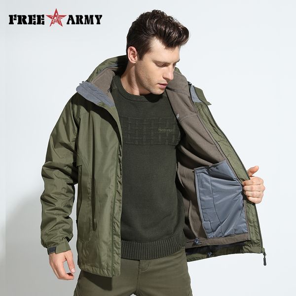 brand men waterproof jackets detachable lining winter warm fleece jacket hooded windbreakers large size men's jackets cy85027, Black
brand men waterproof jackets detachable lining winter warm fleece jacket hooded windbreakers large size men's jackets cy85027, Black