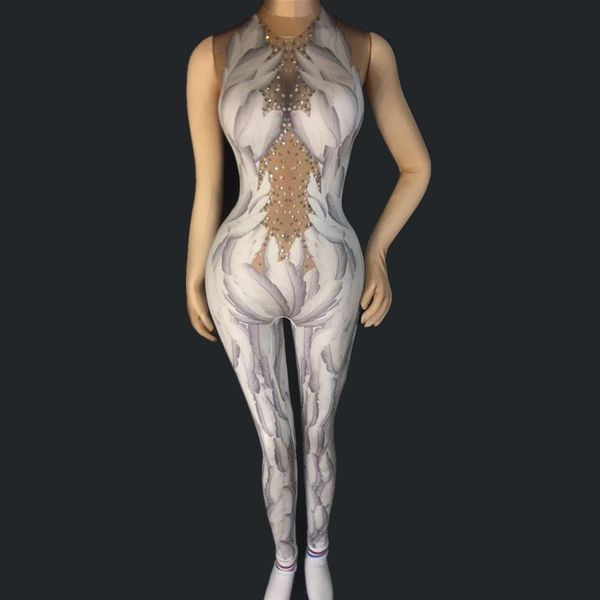 Glisten Rhinestone Feather Printed Jumpsuit Bling Crystals Rompers Sexy Costume Nigjtclub Party Show Celebrate Outfit Stage Wear
Glisten Rhinestone Feather Printed Jumpsuit Bling Crystals Rompers Sexy Costume Nigjtclub Party Show Celebrate Outfit Stage Wear