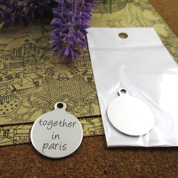 40pcs--"together in paris"stainless steel charms more style for choosing diy charms pendants for necklace, Bronze;silver
40pcs--"together in paris"stainless steel charms more style for choosing diy charms pendants for necklace, Bronze;silver