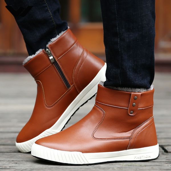 new winter boots men plush warm comfortable men boots british style high non-slip wear-resistant snow, Black
new winter boots men plush warm comfortable men boots british style high non-slip wear-resistant snow, Black