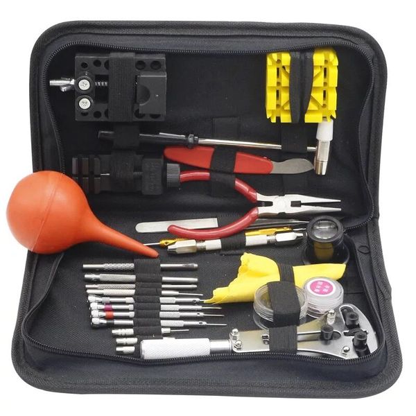 genboli 27pcs/set watch repair tools kit multi-function watch tool watchmakers set with black case change watches accessories
genboli 27pcs/set watch repair tools kit multi-function watch tool watchmakers set with black case change watches accessories