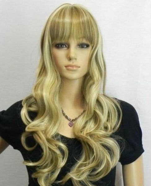 women"s blonde brown long curly cosplay full wig, Black
women"s blonde brown long curly cosplay full wig, Black