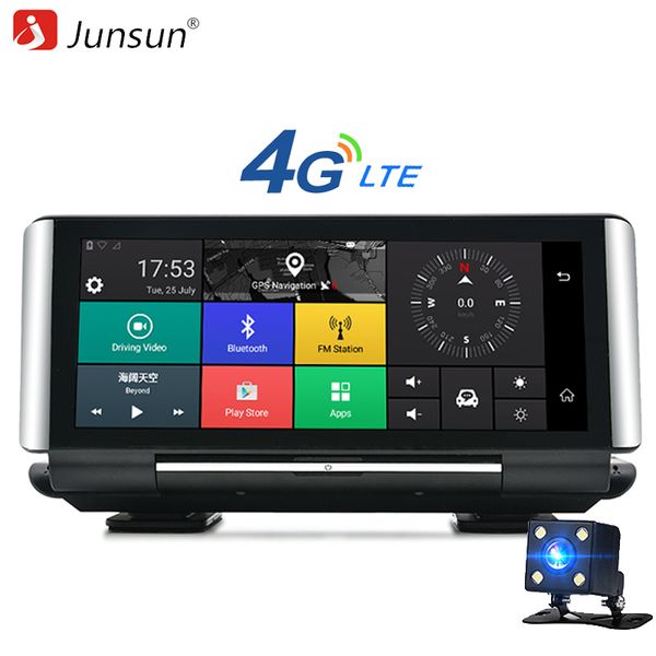 

junsun e29 pro 4g car dvr camera gps 6.86" android 5.1 fhd 1080p wifi video recorder dash cam registrar parking monitoring