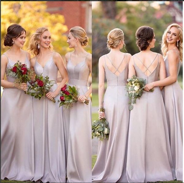 a line stretch satin purple bridesmaid dresses straps formal dresses evening plus size 2018, White;pink
a line stretch satin purple bridesmaid dresses straps formal dresses evening plus size 2018, White;pink