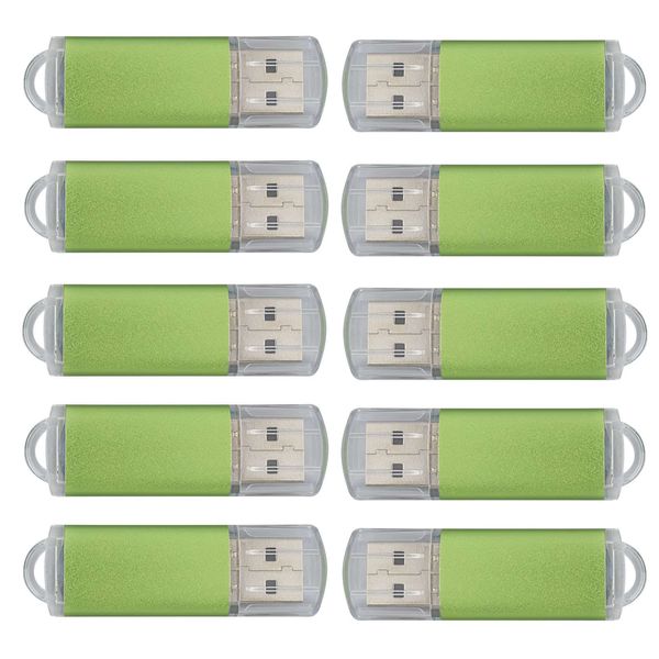 Image of Green Bulk 200PCS 32GB USB 2.0 Flash Drive Rectangle Thumb Pen Drives Flash Memory Stick Storage for Computer Laptop Tablet Macbook U Disk
