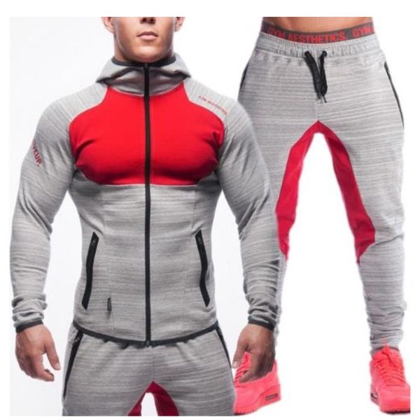 2018 new spring men sets lined sweatshirt + pants male tracksuit warm sporting suits men's sportswear 2 piece suit, Gray
2018 new spring men sets lined sweatshirt + pants male tracksuit warm sporting suits men's sportswear 2 piece suit, Gray