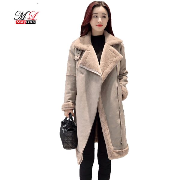 maylina winter women wool cotton fur jacket female turn down collar plus size super warm thicken coat long lamb outwear jackets, Black
maylina winter women wool cotton fur jacket female turn down collar plus size super warm thicken coat long lamb outwear jackets, Black