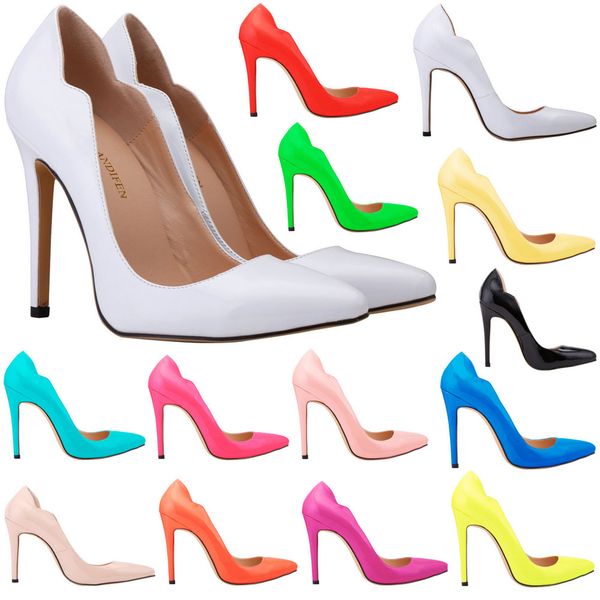 13 colors womens shoes pumps 11cm high heels pointed toes corset style work wedding pumps court shoes us 4-11 d0128, Black
13 colors womens shoes pumps 11cm high heels pointed toes corset style work wedding pumps court shoes us 4-11 d0128, Black