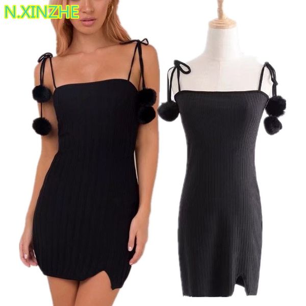 2018 women clothing sleeveless slash neck fur ball strap solid dress female fashion sheath mini knitted dresses s2846, White;black
2018 women clothing sleeveless slash neck fur ball strap solid dress female fashion sheath mini knitted dresses s2846, White;black